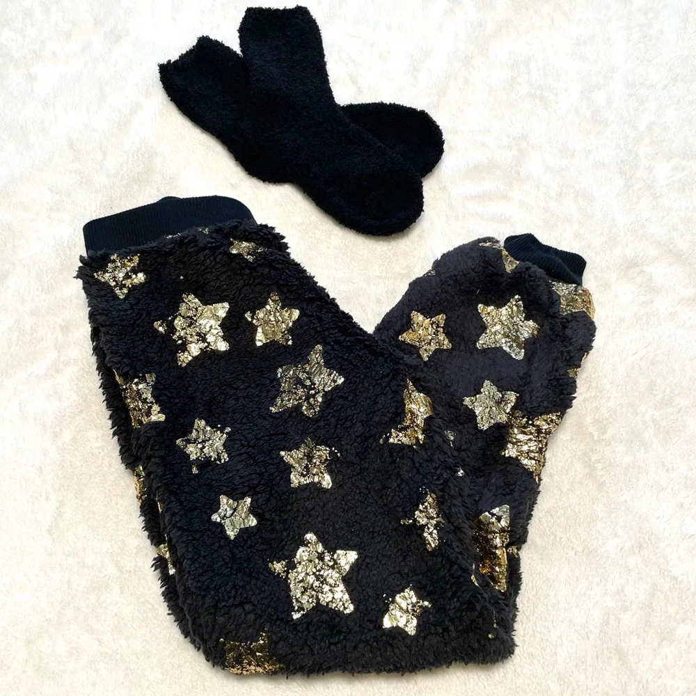 🆕Girl’s 3PC Justice MADE OF STARS Faux Sherpa Pajama/Lounge Set
